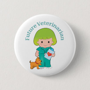 Badge Rond 5 Cm Futur vétérinaire
