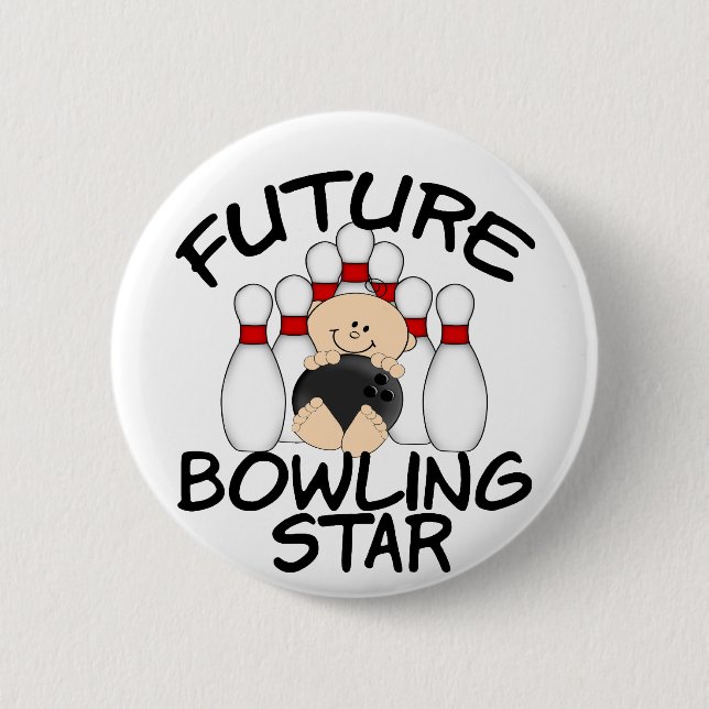 Badge Rond 5 Cm Future étoile de bowling (Devant)