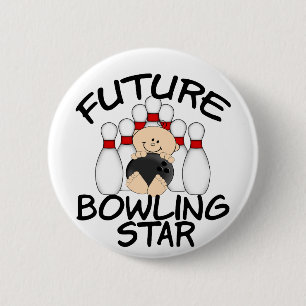 Badge Rond 5 Cm Future étoile de bowling