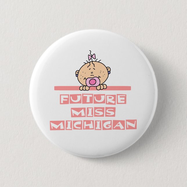 Badge Rond 5 Cm Future Mlle Michigan (Devant)