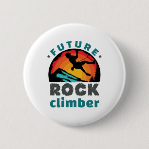 Badge Rond 5 Cm Future Rock Climat Mountain Escalade