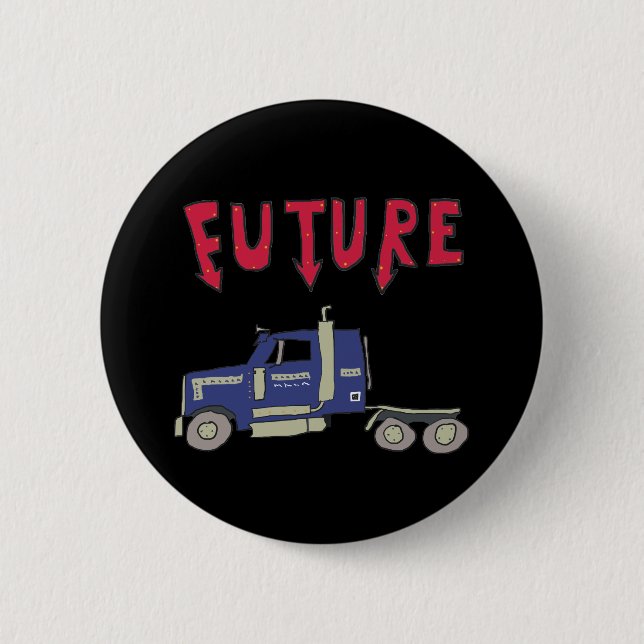 Badge Rond 5 Cm Future Trucker (Devant)