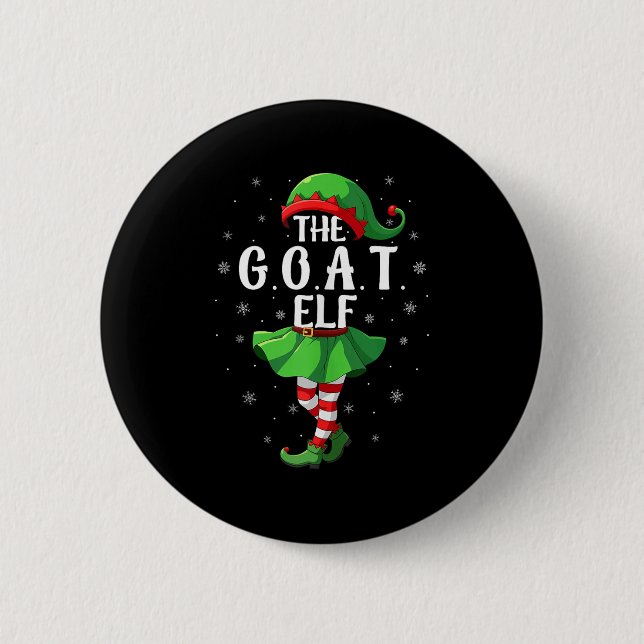 Badge Rond 5 Cm G.o.a.t Elf Christmas Girls Women Elf Squad Xmas F (Devant)