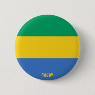 Badge Rond 5 Cm Gabon Drapeau charmant patriotique