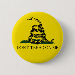 Badge Rond 5 Cm Gadsden Flag (Don't Tread on Me) (Snake Flag)