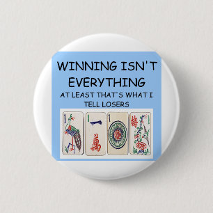 Badge Rond 5 Cm Gagnant de MAHJONG