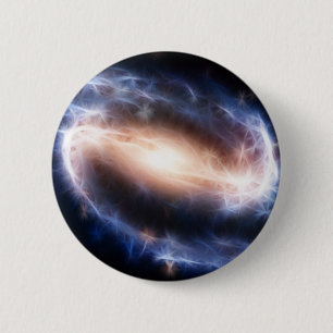 Badge Rond 5 Cm Galaxie spirale barrée