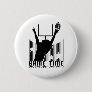 Badge Rond 5 Cm Game Time - Football