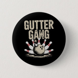 Badge Rond 5 Cm Gang des gouttières Bowling 1
