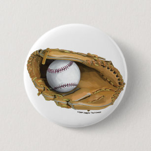 Badge Rond 5 Cm Gant de baseball