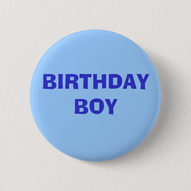 BADGE ROND 5 CM GARÇON D'ANNIVERSAIRE (Devant)