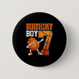 Badge Rond 5 Cm Garçon d'anniversaire Dabbing Sketll 7 ans 7ème an