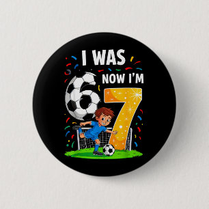 Badge Rond 5 Cm Garçon d'anniversaire j'avais 6 ans maintenant j'a