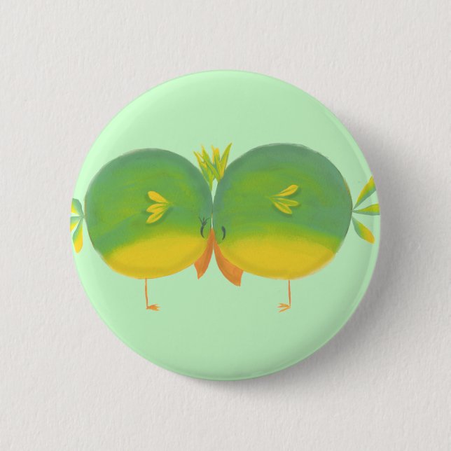 Badge Rond 5 Cm Garçon et fille Love Brids (Devant)