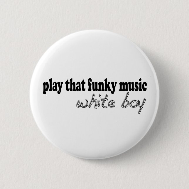 Badge Rond 5 Cm Garçon génial de blanc de musique (Devant)