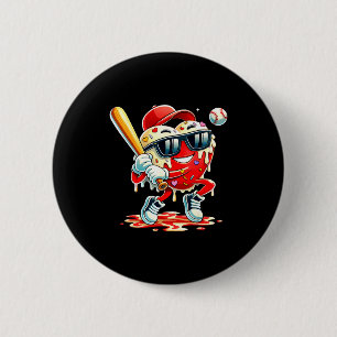 Badge Rond 5 Cm Garçon glace à la Saint-Valentin Baseball Drip en