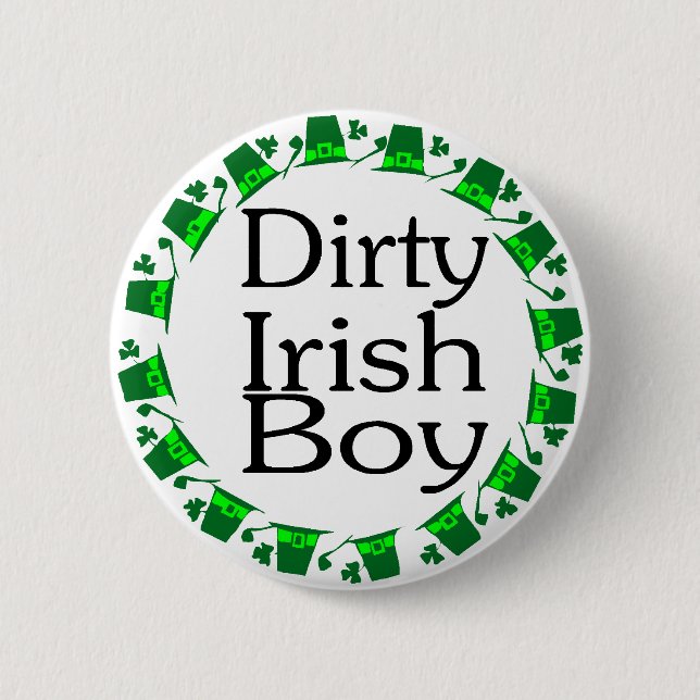 Badge Rond 5 Cm Garçon irlandais sale (Devant)