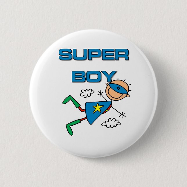 Badge Rond 5 Cm Garçon superbe (Devant)