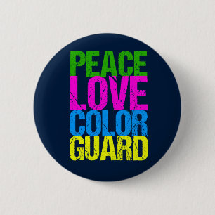 Badge Rond 5 Cm Garde de couleurs Peace Love