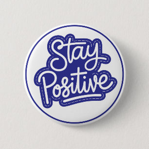 Badge Rond 5 Cm Garde la motivation en noir et blanc