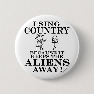 Badge Rond 5 Cm Garde le pays parti d'aliens