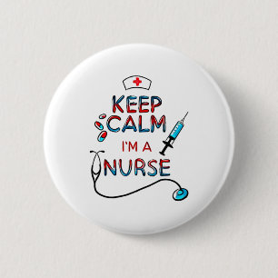 Badge Rond 5 Cm garder calme infirmière
