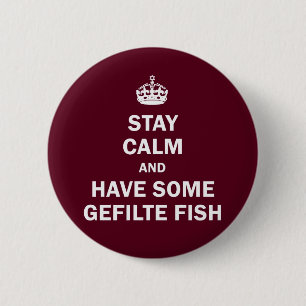 Badge Rond 5 Cm Gardez le calme et ayez quelques poissons de