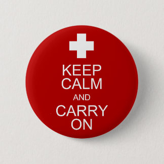 Badge Rond 5 Cm Gardez le calme et continuez - les premiers