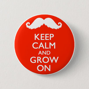 Badge Rond 5 Cm Gardez le calme et développez-vous sur le bouton