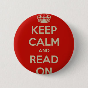 Badge Rond 5 Cm Gardez le calme et lisez dessus