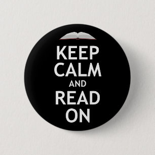 Badge Rond 5 Cm Gardez le calme et lisez dessus