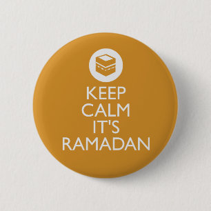 Badge Rond 5 Cm gardez le calme son Ramadan