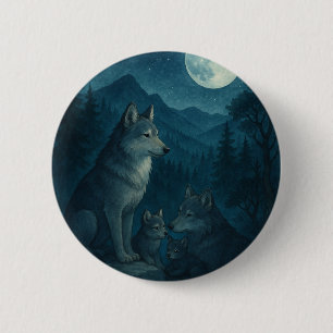 Badge Rond 5 Cm Gardien silencieux de la nuit