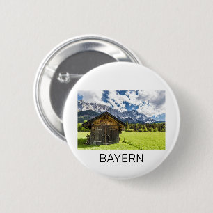 Badge Rond 5 Cm Garmisch Partenkirchen Bavaria Alpes Panorama