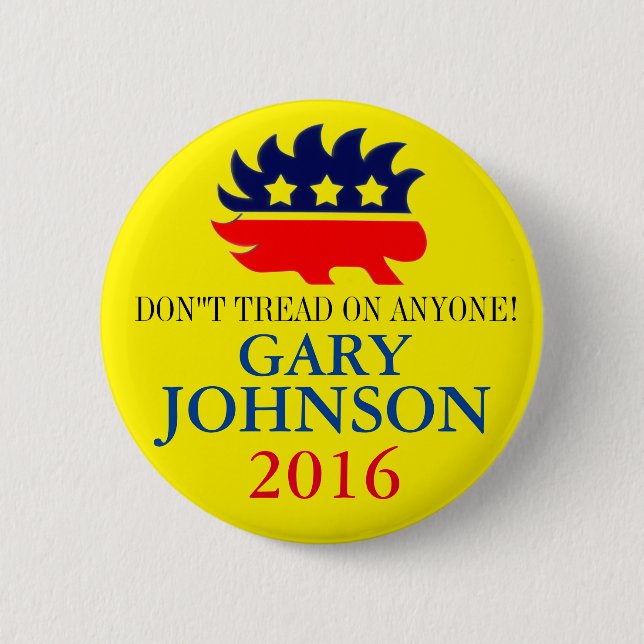 Badge Rond 5 Cm Gary Johnson 2016 (Devant)
