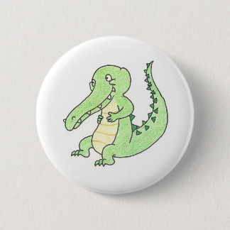Badge Rond 5 Cm Gary le bouton d'alligator