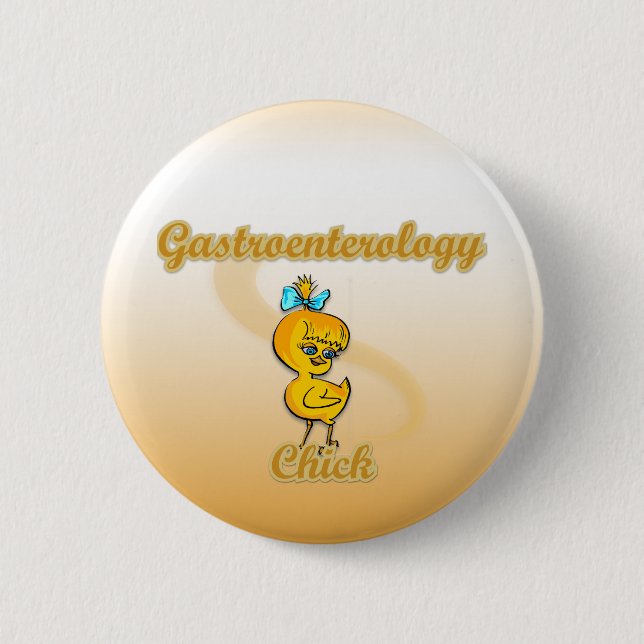 Badge Rond 5 Cm Gastroentérologie Chick (Devant)