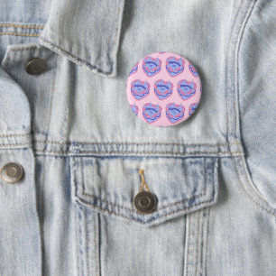 Badge Rond 5 Cm Gâteau d'anniversaire Coquette du zodiaque Verseau