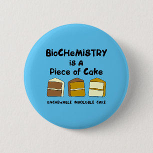 Badge Rond 5 Cm Gâteau de biochimie