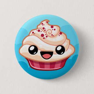 Badge Rond 5 Cm Gâteau rouge/blanc - Happy Jump