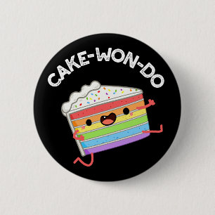 Badge Rond 5 Cm Gâteau-won-do Funny Taekwondo jeu de gâteau Dark B