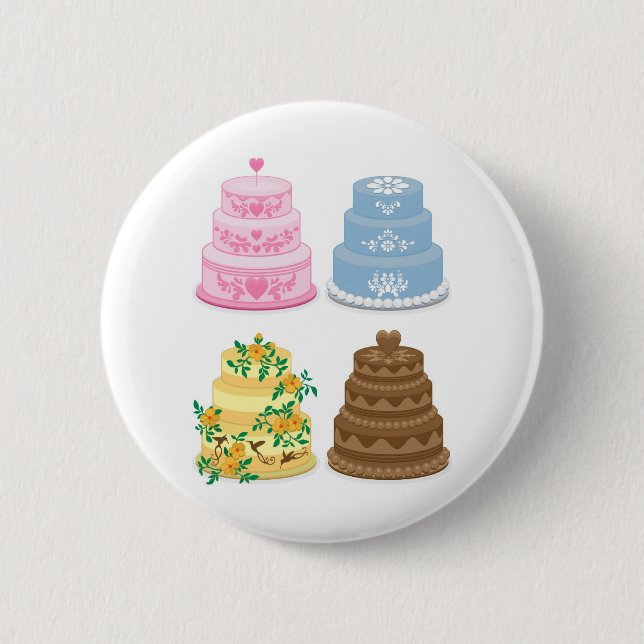 Badge Rond 5 Cm Gâteaux de fantaisie (Devant)