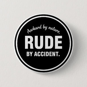 Badge Rond 5 Cm Gauche de Nature Impoli par Accident Introverti Dr