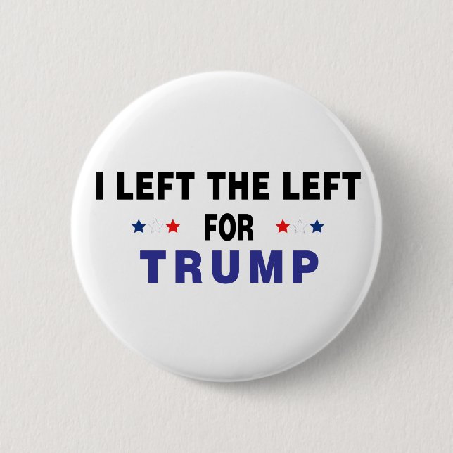 Badge Rond 5 Cm Gauche Pour Trump (Devant)
