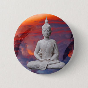 Badge Rond 5 Cm Gautama Siddhartha Bouddha