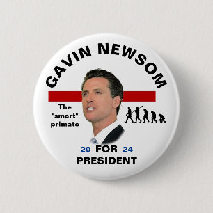 Badge Rond 5 Cm Gavin Newsom 2024