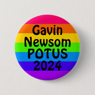 Badge Rond 5 Cm Gavin Newsom POTUS 2024