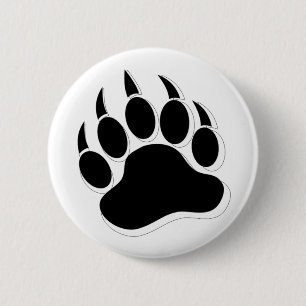 Badge Rond 5 Cm Gay Bear Pride 3D, effet Bear Paw /Claw - Boutons