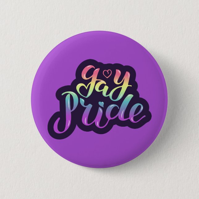 Badge Rond 5 Cm Gay pride (Devant)