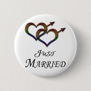 Badge Rond 5 Cm Gay pride marié